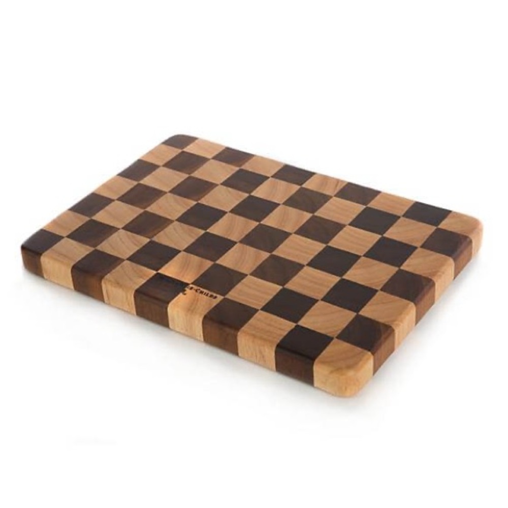 NEW Mackenzie Childs checkered wood chopping board